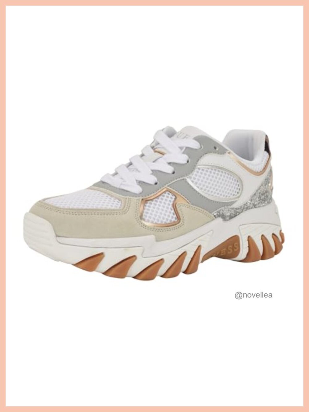 Guess Norina Women's Fashion Sneakers Man Made Textile Lace-Up Casual Shoes